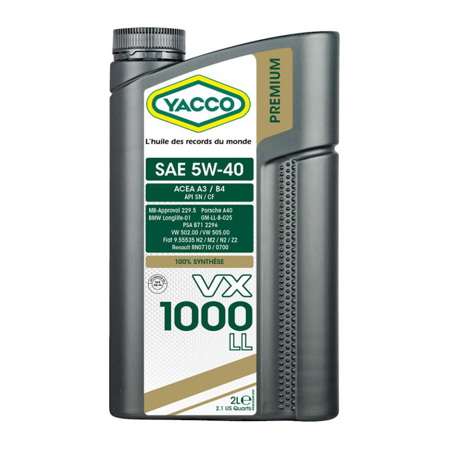 روغن موتور مدل ۵W-۴۰ شرکت یاکو YACCO (اصل فرانسه)